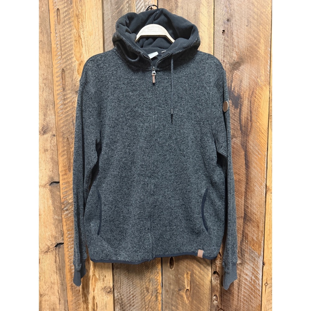 Quiksilver Mens XL Hooded Sweater Jacket Full Zip Fleece Outdoor Surf Coastal
